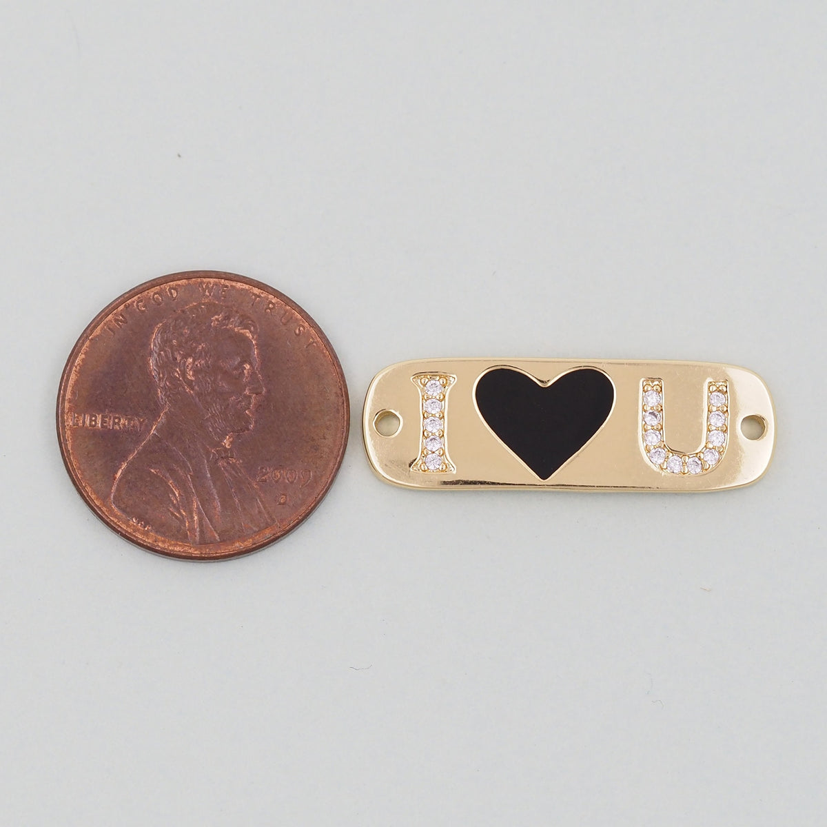 18K Gold Filled Enamel Heart Charm Pendant for Jewelry Making