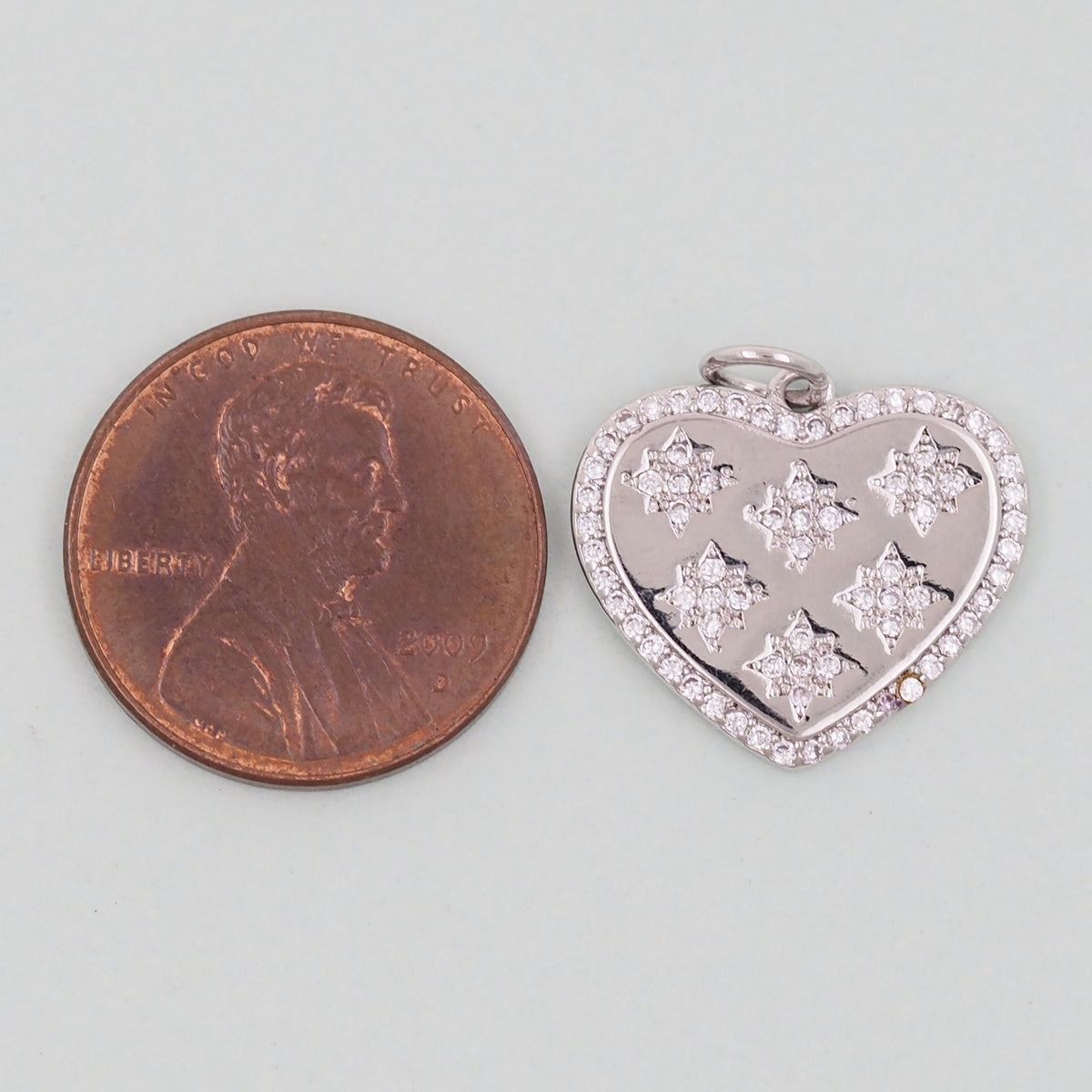 18K Gold Filled Heart Charm Pendant for Jewelry Making