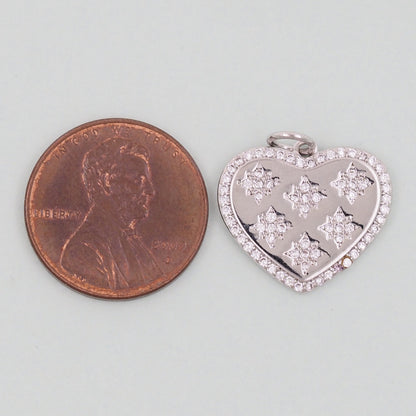 18K Gold Filled Heart Charm Pendant for Jewelry Making