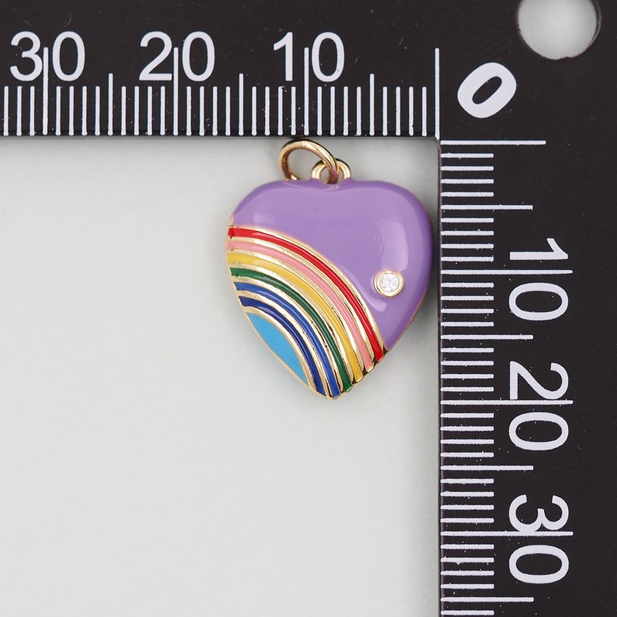 18K Gold Filled Heart Charm Pendant for Jewelry Making