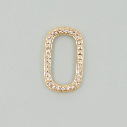 Gold rectangle Charms,18K Gold Filled Oval Pendant,rectangle Charm Bracelet Necklace for DIY Jewelry Making Supply