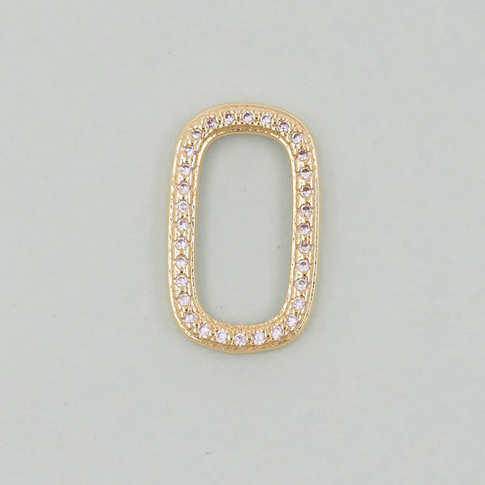 Gold rectangle Charms,18K Gold Filled Oval Pendant,rectangle Charm Bracelet Necklace for DIY Jewelry Making Supply