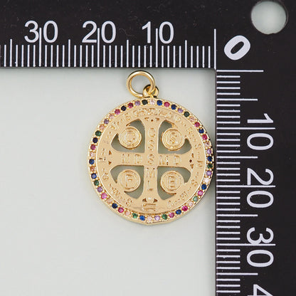 Gold religion Charms,18K Gold Filled religion Pendant,Cross Charm Bracelet Necklace for DIY Jewelry Making Supply