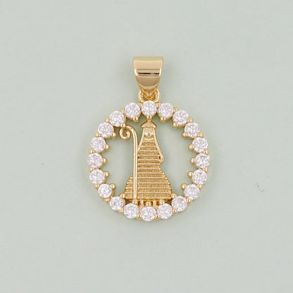 Gold virgin mary Charms,18K Gold Filled virgin mary Pendant,virgin mary Charm Bracelet Necklace for DIY Jewelry Making Supply