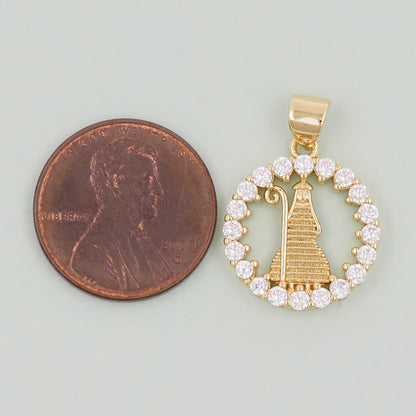 Gold virgin mary Charms,18K Gold Filled virgin mary Pendant,virgin mary Charm Bracelet Necklace for DIY Jewelry Making Supply