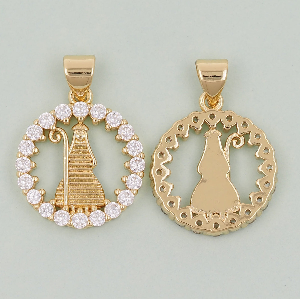 Gold virgin mary Charms,18K Gold Filled virgin mary Pendant,virgin mary Charm Bracelet Necklace for DIY Jewelry Making Supply