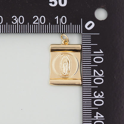 Gold virgin mary Charms,18K Gold Filled virgin mary Pendant,virgin mary Charm Bracelet Necklace for DIY Jewelry Making Supply