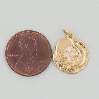 Gold geometry Charms,18K Gold Filled geometry Pendant,geometry Charm Bracelet Necklace for DIY Jewelry Making Supply