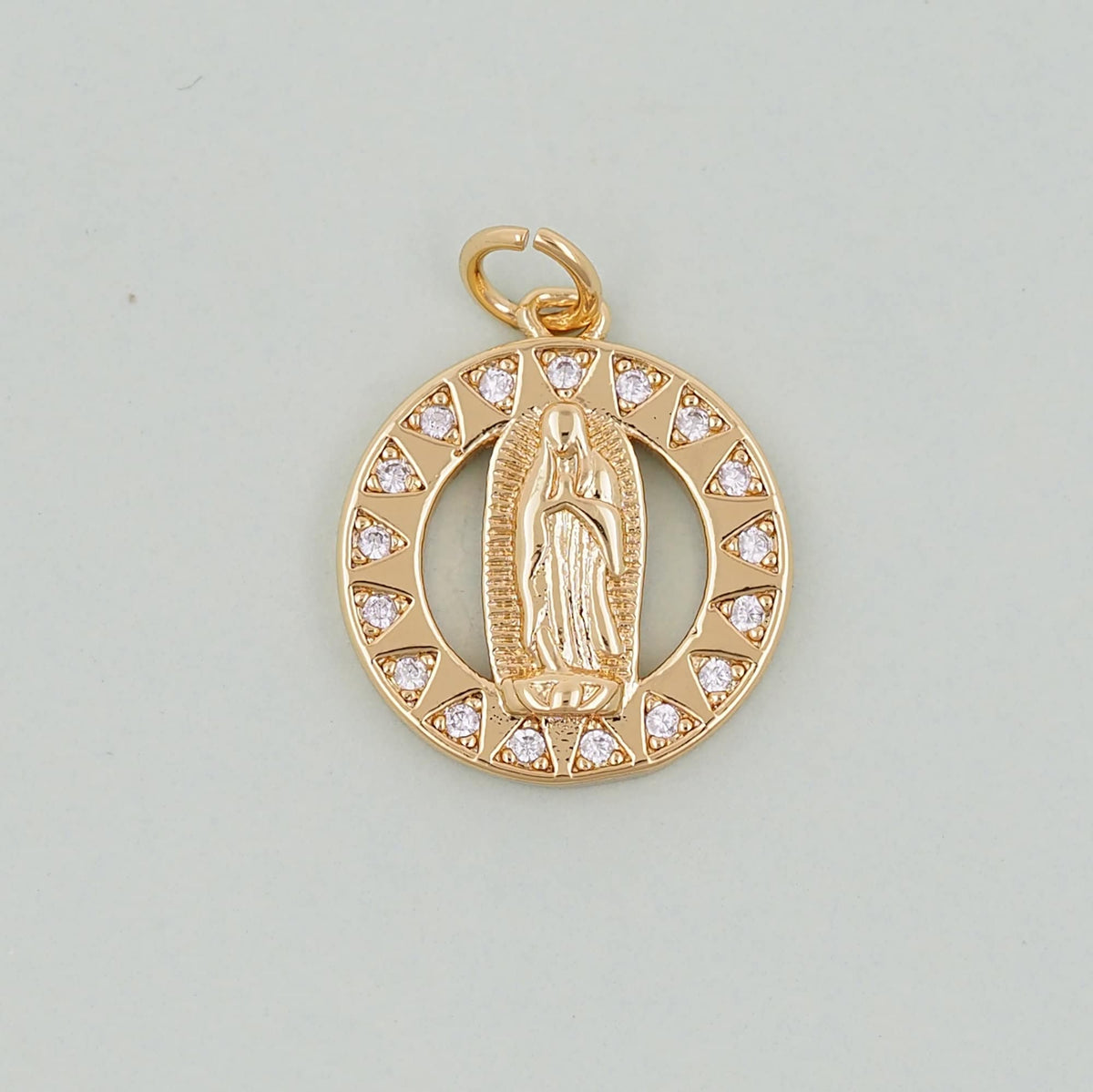 Gold virgin mary Charms,18K Gold Filled virgin mary Pendant,virgin mary Charm Bracelet Necklace for DIY Jewelry Making Supply