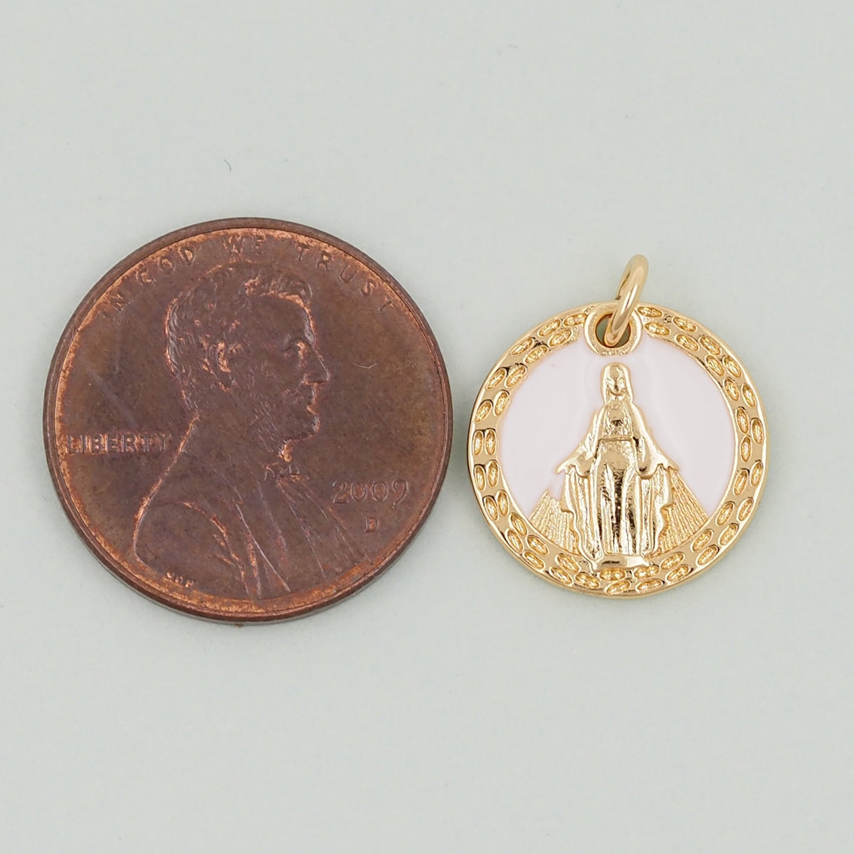 Gold virgin mary Charms,18K Gold Filled virgin mary Pendant,virgin mary Charm Bracelet Necklace for DIY Jewelry Making Supply