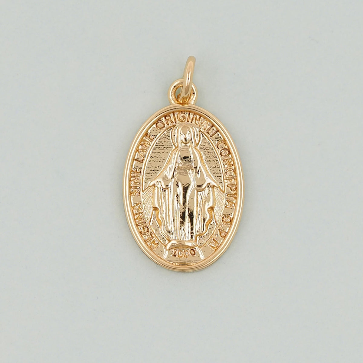 Gold Our Lady of Guadalupe Charms,18K Gold Filled virgin mary Pendant,virgin mary Charm Bracelet Necklace for DIY Jewelry Mak