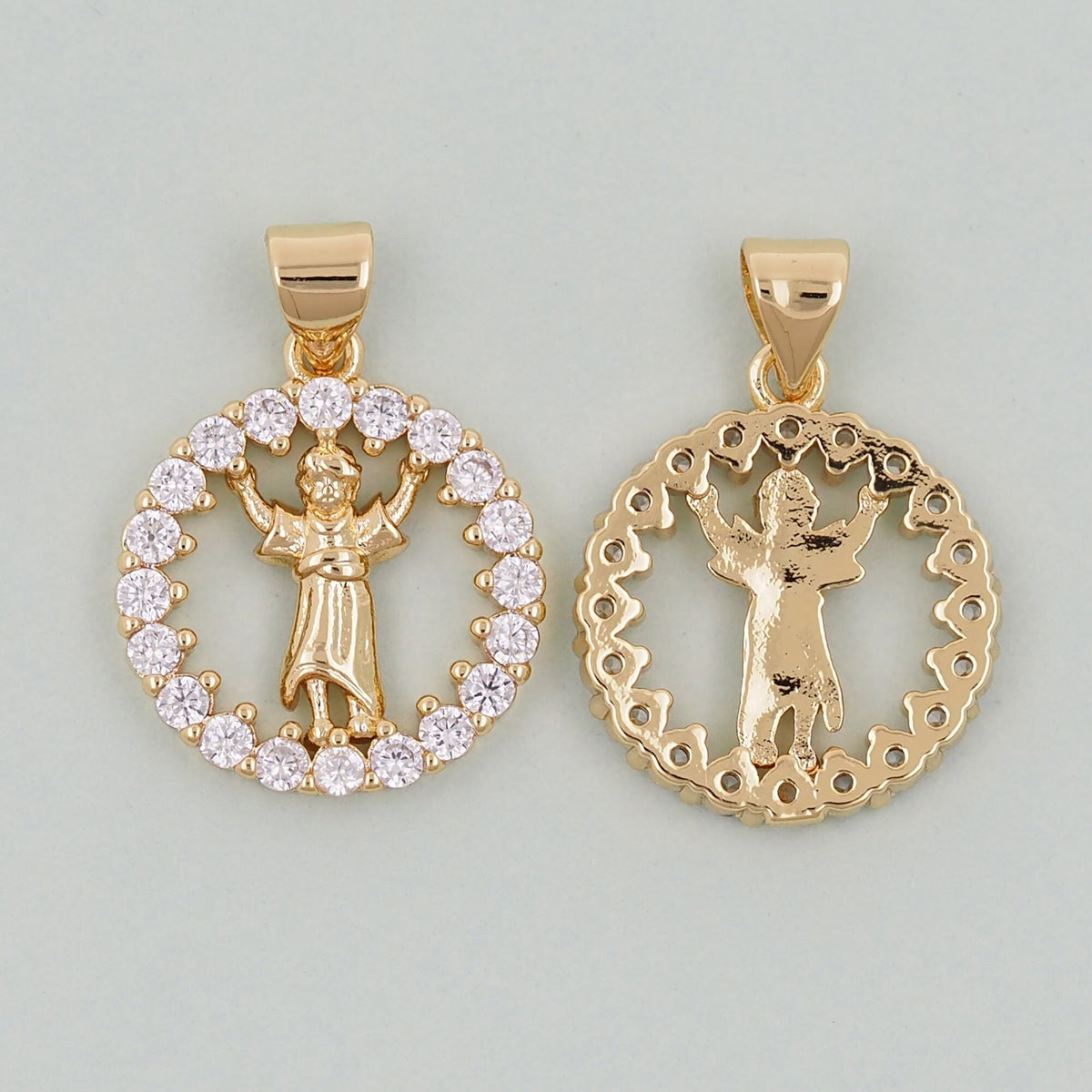 Gold religion Charms,18K Gold Filled religion Pendant,holy Charm Bracelet Necklace for DIY Jewelry Making Supply