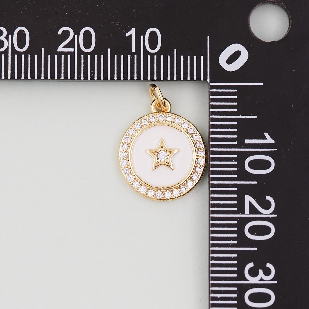 18K Gold Filled Star CZ Charm Pendant for Jewelry Making