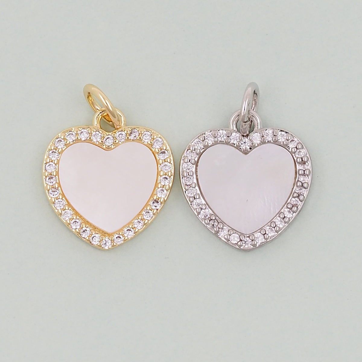 18K Gold Filled Heart Charm Pendant for Jewelry Making