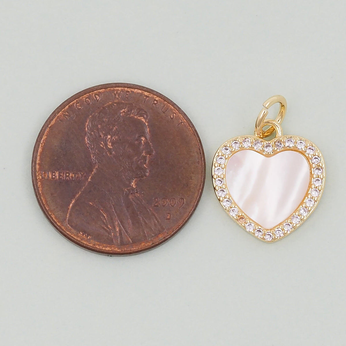 18K Gold Filled Heart Charm Pendant for Jewelry Making