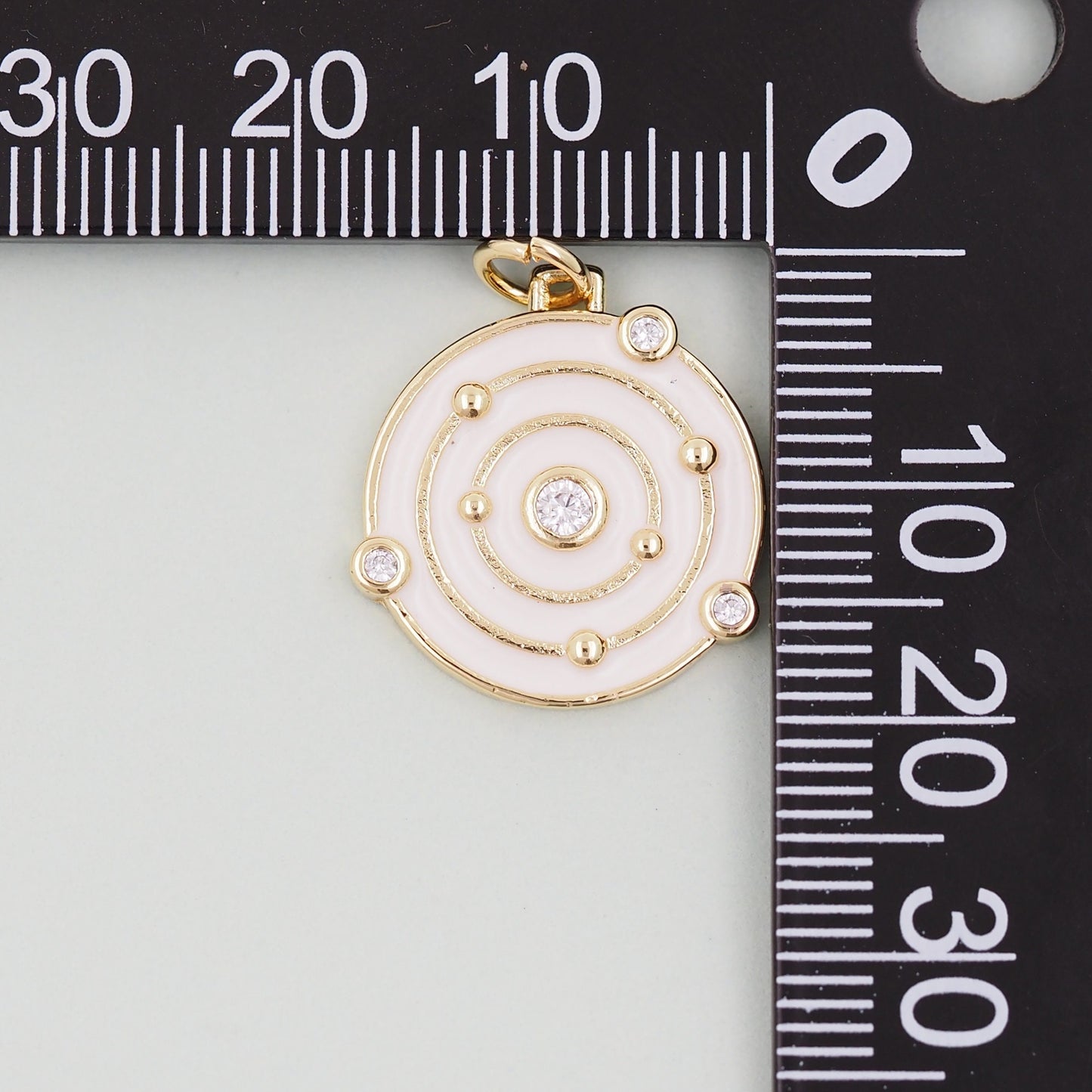 Gold Round Charms,18K Gold Filled celestial charm Pendant,universe Charm Bracelet Necklace for DIY Jewelry Making Supply