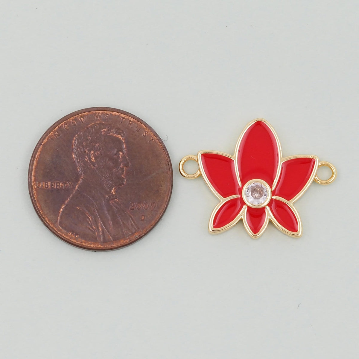 Gold Lotus Charms,18K Gold Filled Lotus Pendant,Flower Charm Bracelet Necklace for DIY Jewelry Making Supply