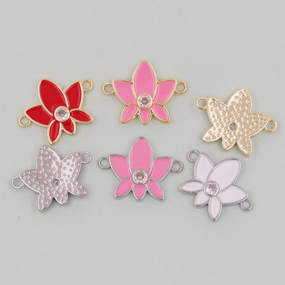 Gold Lotus Charms,18K Gold Filled Lotus Pendant,Flower Charm Bracelet Necklace for DIY Jewelry Making Supply