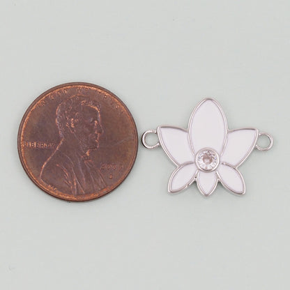 18K Gold Filled Flower Charm Pendant for Jewelry Making