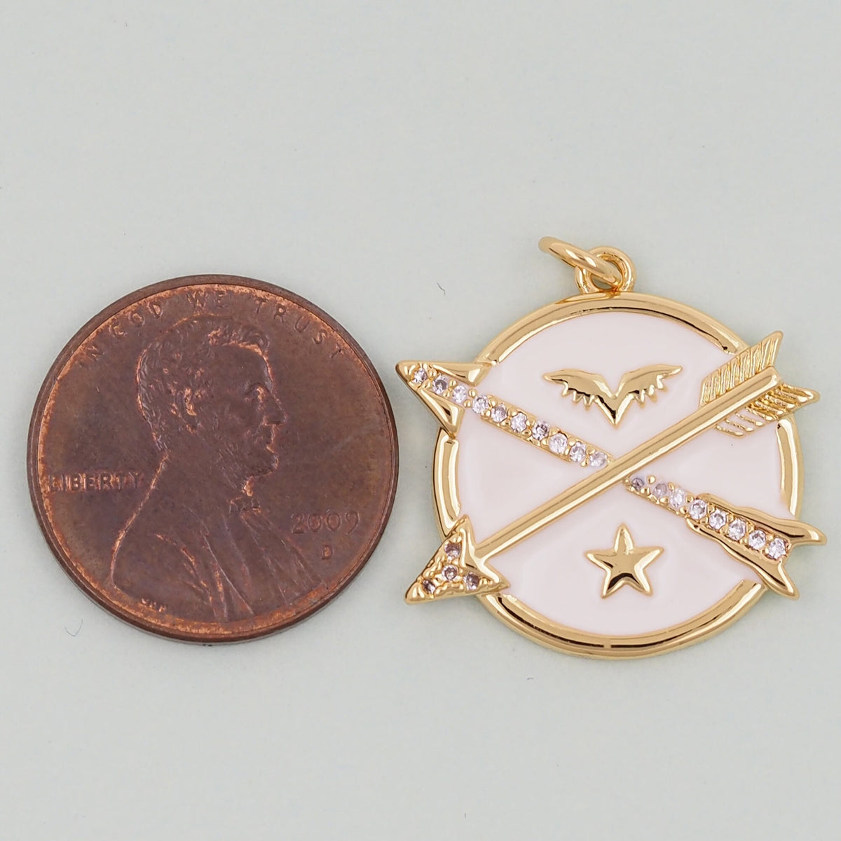 Gold Arrow Charms,18K Gold Filled Arrow Pendant,Arrow Charm Bracelet Necklace for DIY Jewelry Making Supply