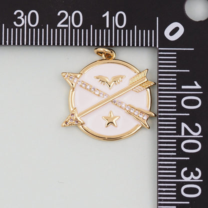 Gold Arrow Charms,18K Gold Filled Arrow Pendant,Arrow Charm Bracelet Necklace for DIY Jewelry Making Supply