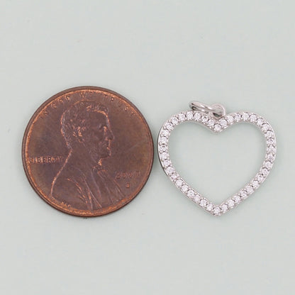 Gold Heart Charms,18K Gold Filled Heart Pendant,Heart Charm Bracelet Necklace for DIY Jewelry Making Supply