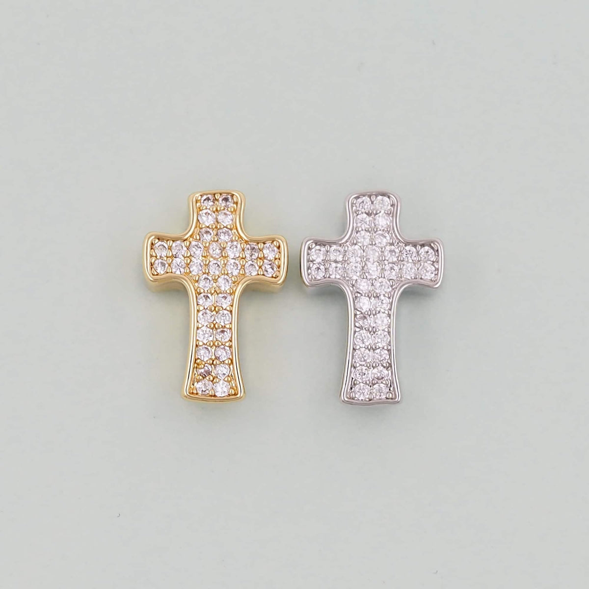 18K Gold Filled Cross Charm Pendant for Jewelry Making