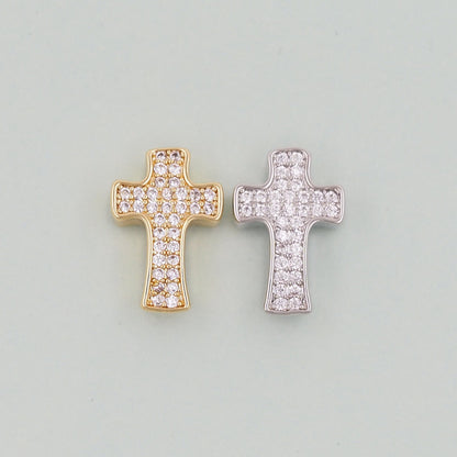 18K Gold Filled Cross Charm Pendant for Jewelry Making