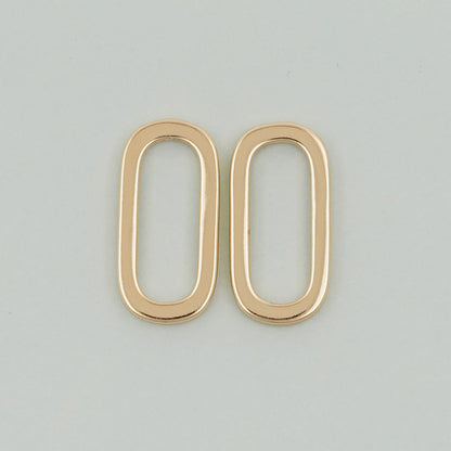Gold rectangle Charms,18K Gold Filled Oval Pendant,rectangle Charm Bracelet Necklace for DIY Jewelry Making Supply