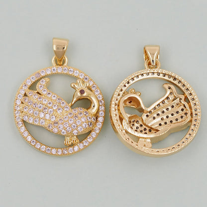 Gold phoenix Charms,18K Gold Filled phoenix Pendant Charm Bracelet Necklace for DIY Jewelry Making Supply