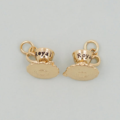 Gold cup Charms,18K Gold Filled cup Pendant,cup Charm Bracelet Necklace for DIY Jewelry Making Supply