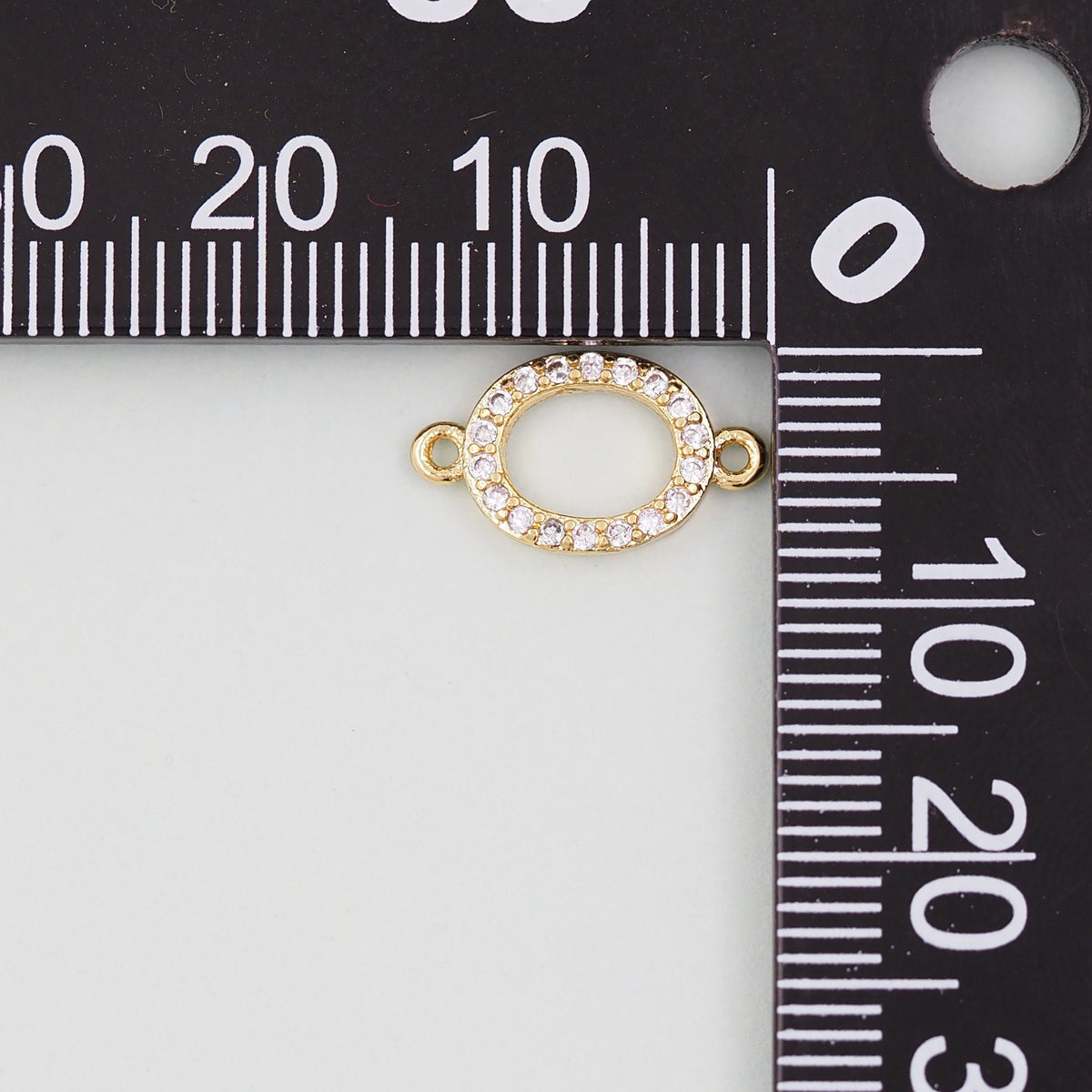 18K Gold Filled Oval Connector for Jewelry Making