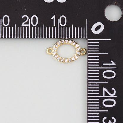 18K Gold Filled Oval Connector for Jewelry Making