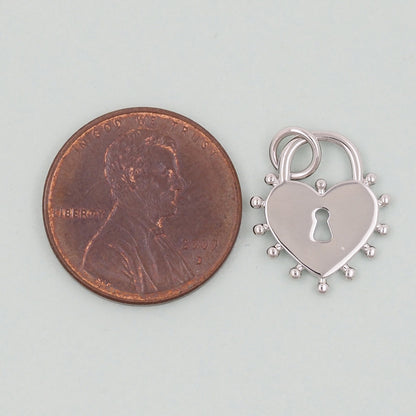18K Gold Filled Heart Charm Pendant for Jewelry Making