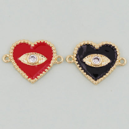 18K Gold Filled Heart Charm Pendant for Jewelry Making