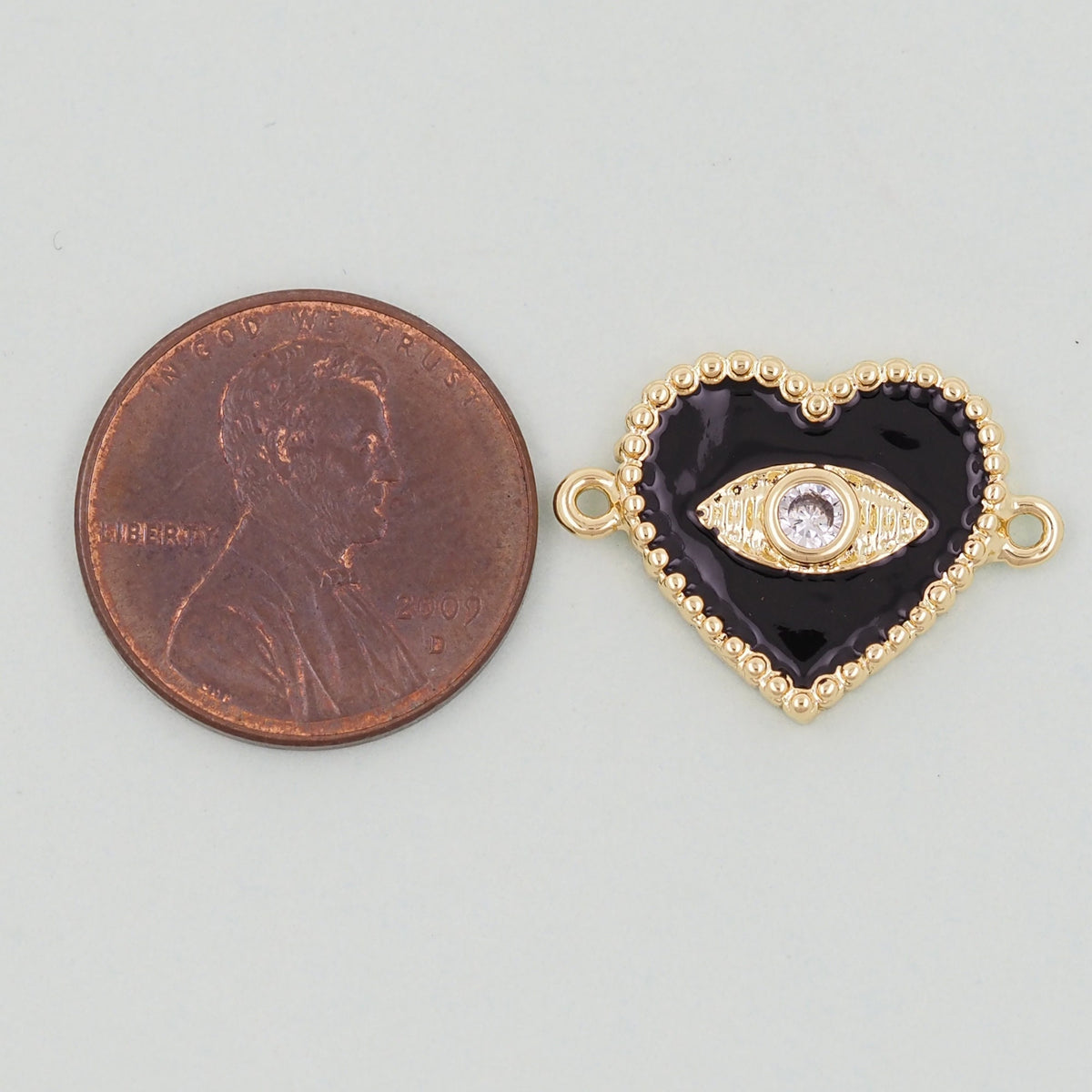 18K Gold Filled Heart Charm Pendant for Jewelry Making