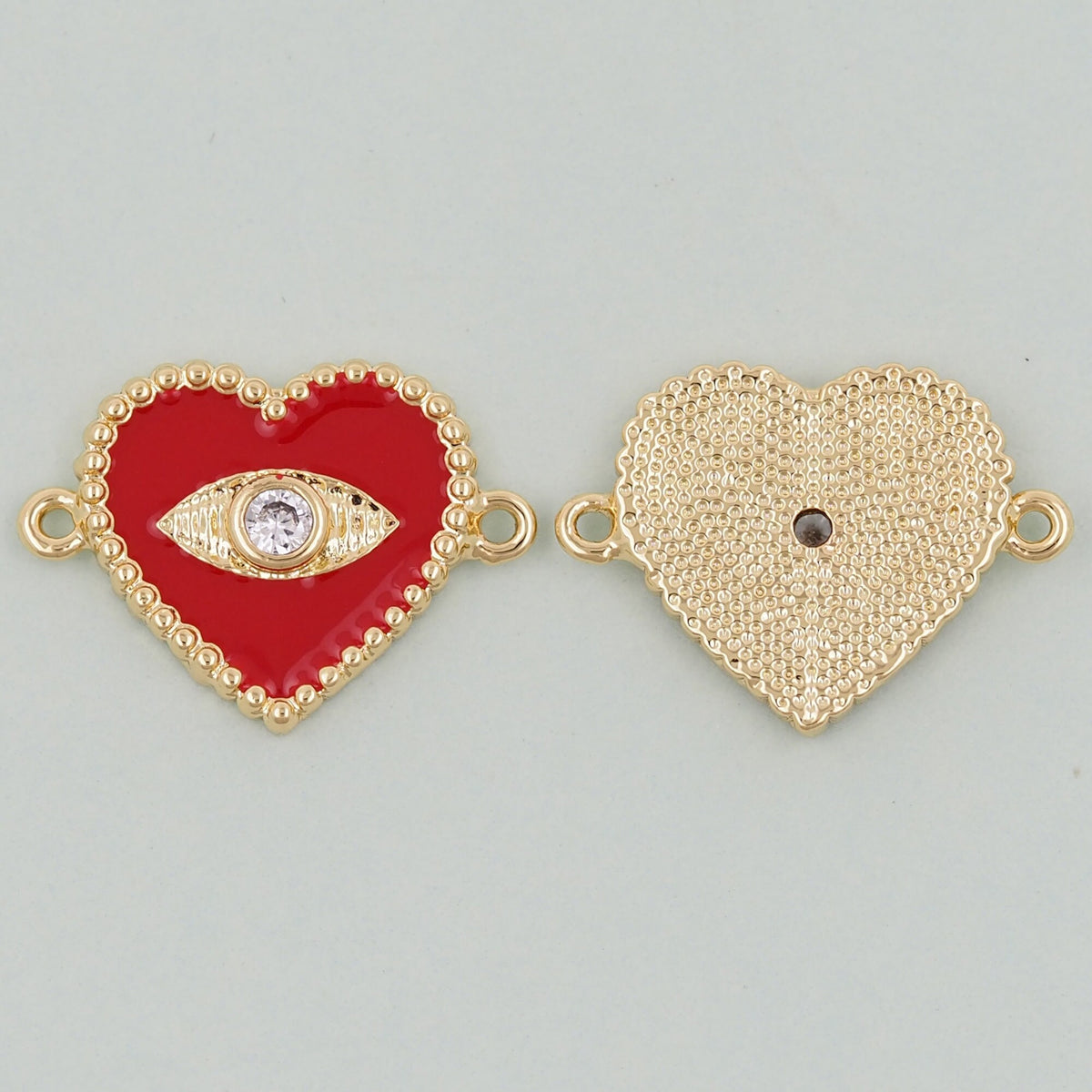 18K Gold Filled Heart Charm Pendant for Jewelry Making