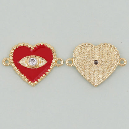 18K Gold Filled Heart Charm Pendant for Jewelry Making