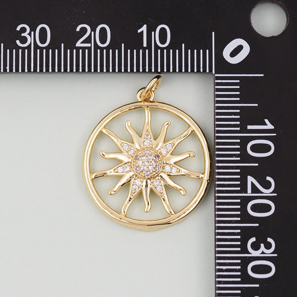 Gold Sun Charms,18K Gold Filled Sun Pendant,celestial  Charm Bracelet Necklace for DIY Jewelry Making Supply