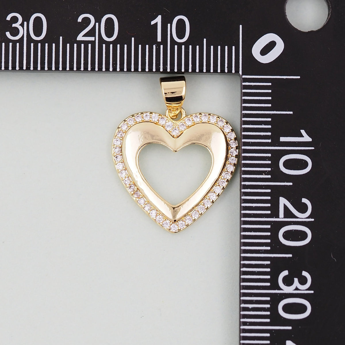Gold Heart Charms,18K Gold Filled Heart Pendant,Heart Charm Bracelet Necklace for DIY Jewelry Making Supply