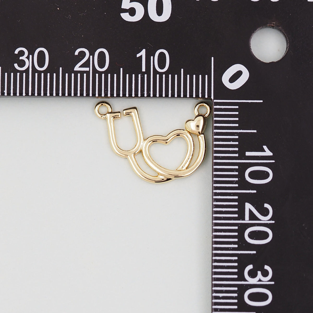 18K Gold Filled Heart Charm Pendant for Jewelry Making