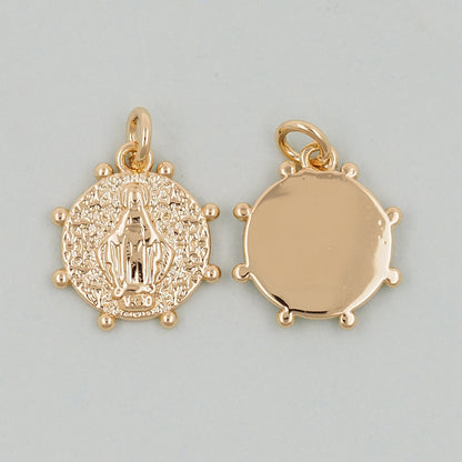 18K Gold Filled Charm Pendant for Jewelry Making