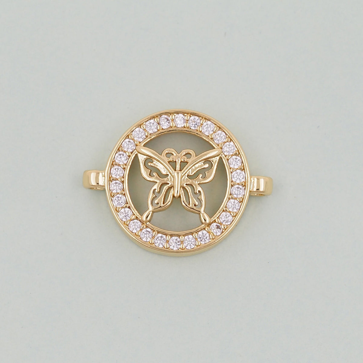 Gold Butterfly Connector Charms,18K Gold Filled Butterfly Pendant,insect Charm Bracelet Necklace for DIY Jewelry Making Suppl