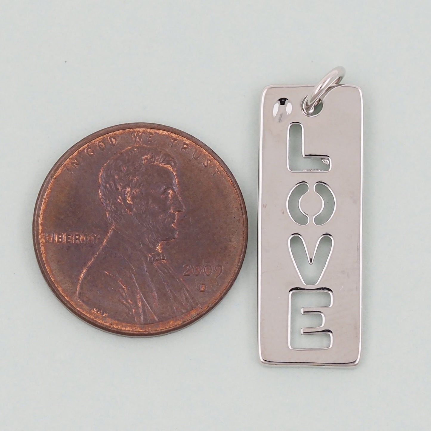 18K Gold Filled Love Pendant,Love Charm Bracelet Necklace for DIY Jewelry Making Supply