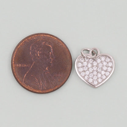Gold Heart Charms,18K Gold Filled Heart Pendant,Heart Charm Bracelet Necklace for DIY Jewelry Making Supply