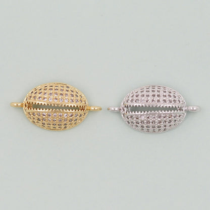 Gold Shell Connector Charms,18K Gold Filled Conch Shell Pendant,Conch Shell Charm Bracelet Necklace for DIY Jewelry Making Supply