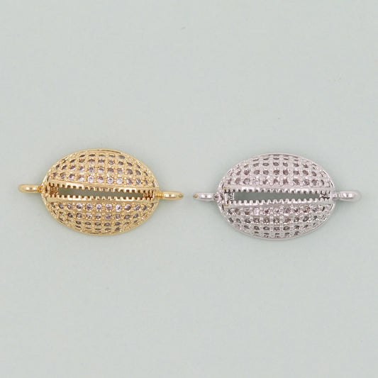 Gold Shell Connector Charms,18K Gold Filled Conch Shell Pendant,Conch Shell Charm Bracelet Necklace for DIY Jewelry Making Supply