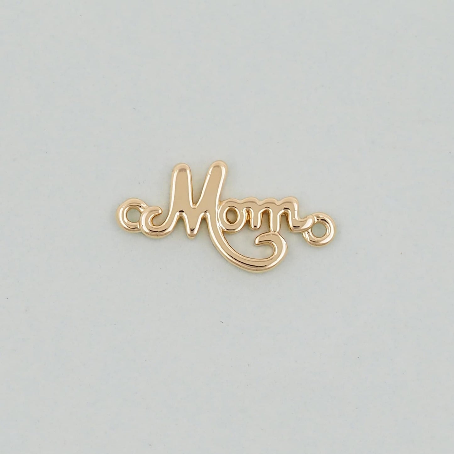 Gold Mom Charms,18K Gold Filled Mom Pendant Charm Bracelet Necklace for DIY Jewelry Making Supply