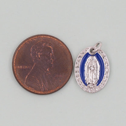 Gold Our Lady of Guadalupe Charms,18K Gold Filled virgin mary Pendant Charm Bracelet Necklace for DIY Jewelry Making Supply