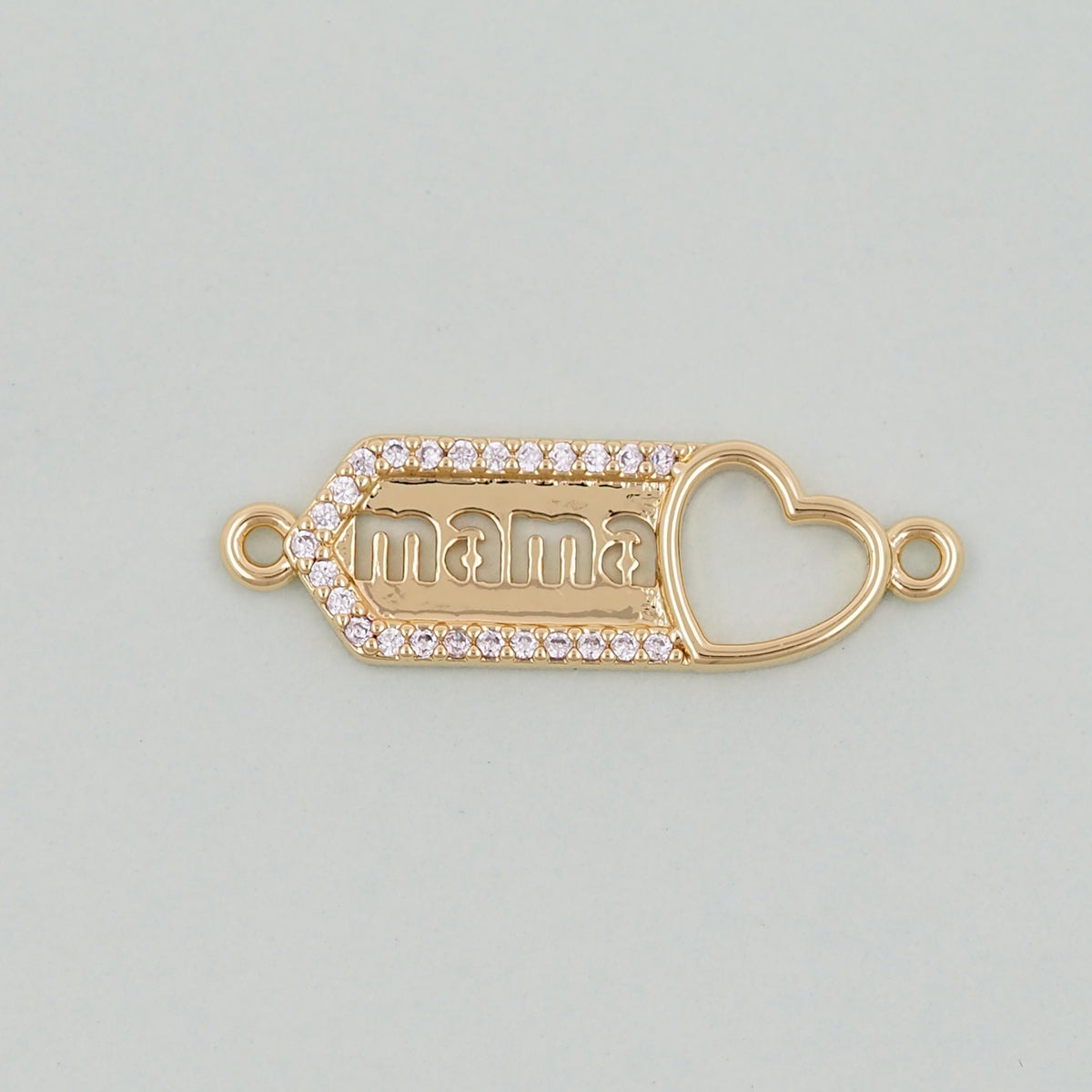 Gold Mama Charms,18K Gold Filled Mama Pendant,Mama Charm Bracelet Necklace for DIY Jewelry Making Supply